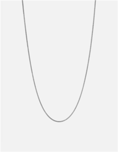 1.3mm Silver Chain Necklace Men's