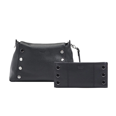 The Bryant Black Shoulder Bag/Wallet