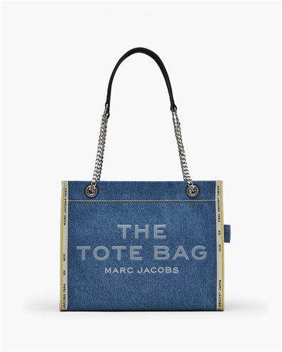 The Denim Chain Medium Tote Bag