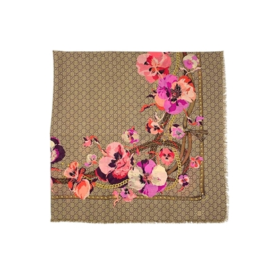 Wool GG Monogram Oversized Panshie Shawl