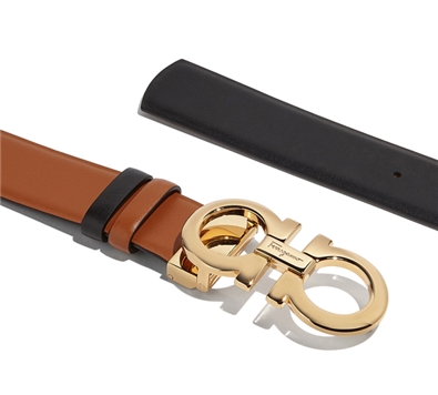 Reversible and adjustable Gancini belt