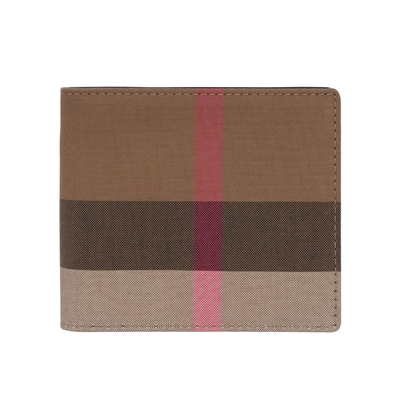Men's Canvas Check Bifold Wallet