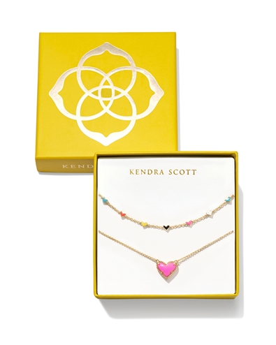 Ari Haven Enamel Heart Necklace Gift Set