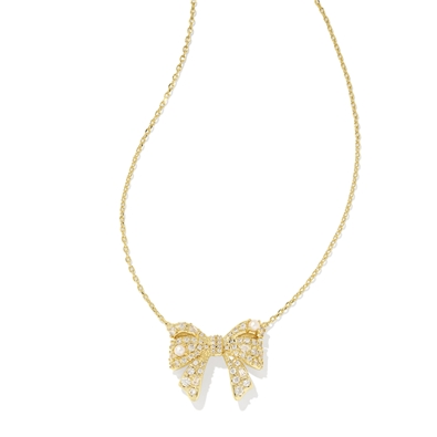 Krista Bow Short Pendant Necklace