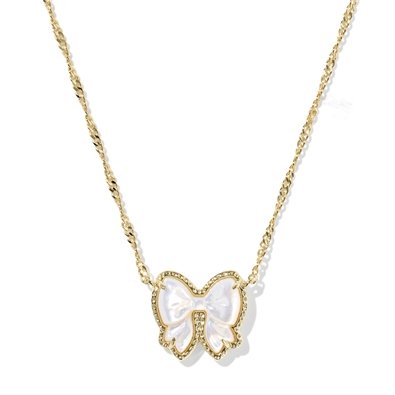 Haley Bow Short Pendant Necklace