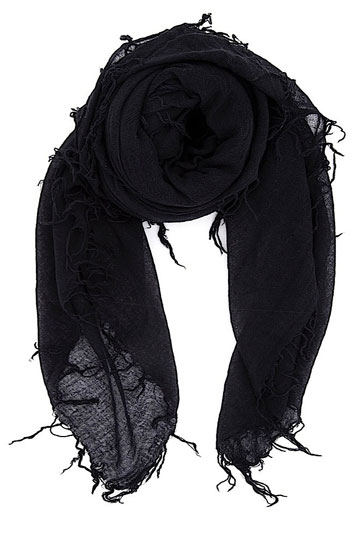 Cashmere and Silk black scarf