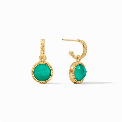 Fleur-de-Lis Hoop & Charm Earrings