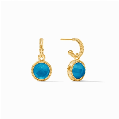 Fleur-de-Lis Hoop & Charm Earrings