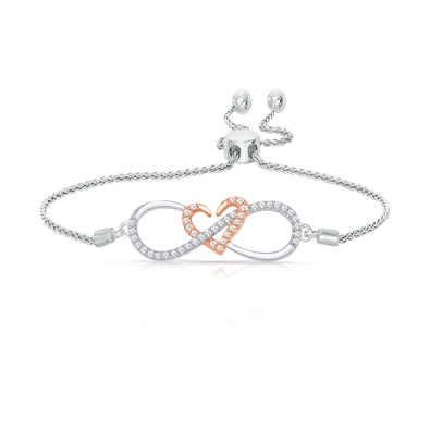 Diamond Infinity Bolo Bracelet