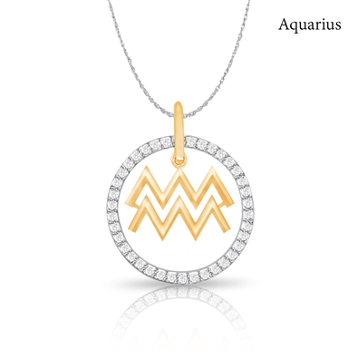Diamond Zodiac Necklace 0.20ct