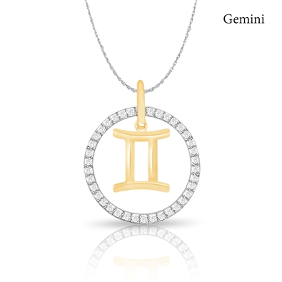 Diamond Zodiac Necklace 0.20ct