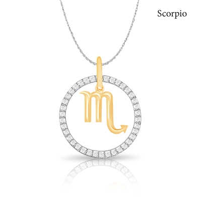 Diamond Zodiac Necklace 0.20ct