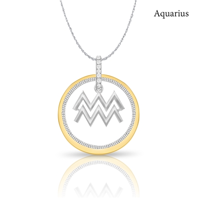 Diamond Zodiac Necklace 0.05ct