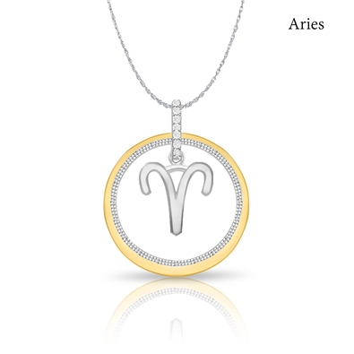 Diamond Zodiac Necklace 0.05ct