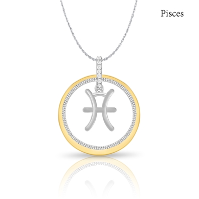 Diamond Zodiac Necklace 0.05ct