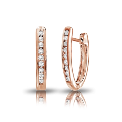 Diamond Hoop Earrings