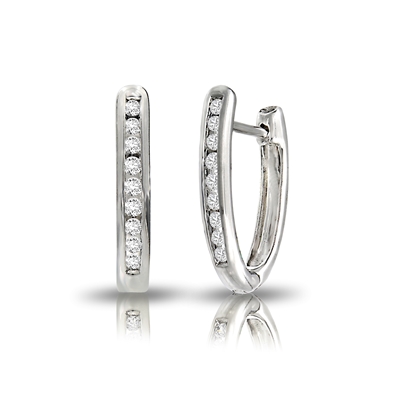 Diamond Hoop Earrings