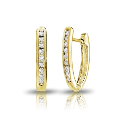 Diamond Hoop Earrings