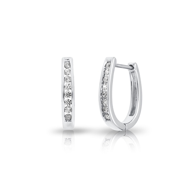 Diamond Hoop Earrings