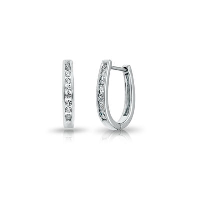 Diamond Hoop Earrings
