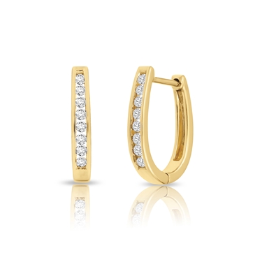 Diamond Hoop Earrings