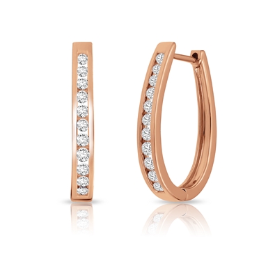 Diamond Hoop Earrings