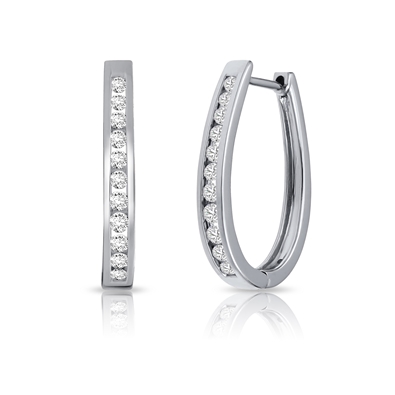 Diamond Hoop Earrings