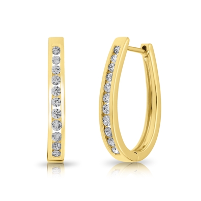 Diamond Hoop Earrings