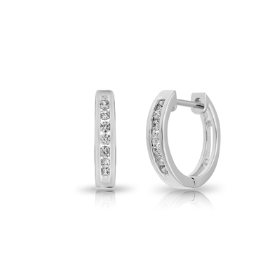 Diamond Hoop Earrings