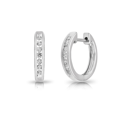Diamond Hoop Earrings