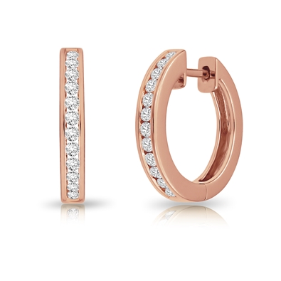 Diamond Hoop Earrings