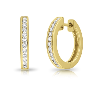 Diamond Hoop Earrings