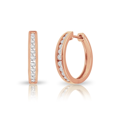 Diamond Hoop Earrings