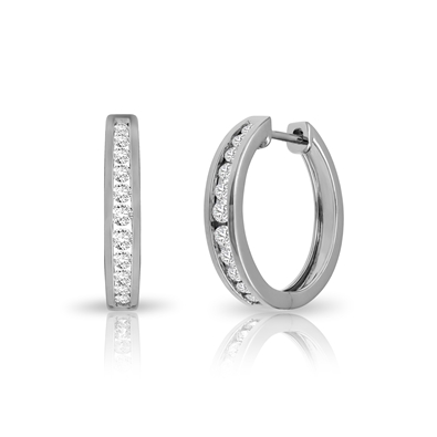 Diamond Hoop Earrings