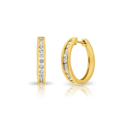 Diamond Hoop Earrings