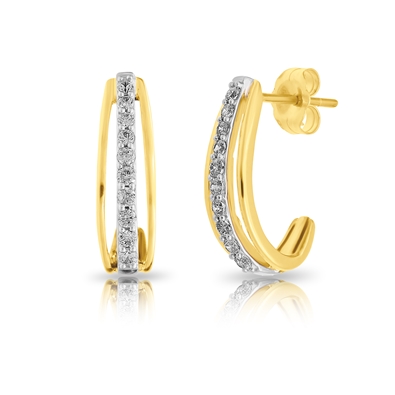 Diamond Hoop Earrings