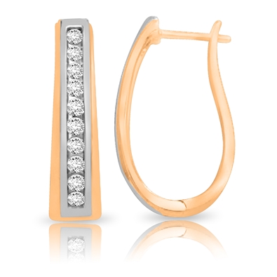 Diamond Hoop Earrings