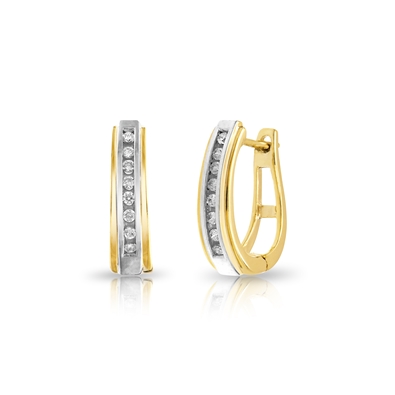 Diamond Hoop Earrings