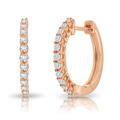 Diamond Hoop Earrings