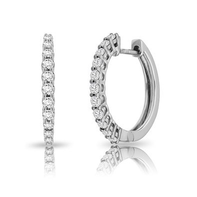 Diamond Hoop Earrings