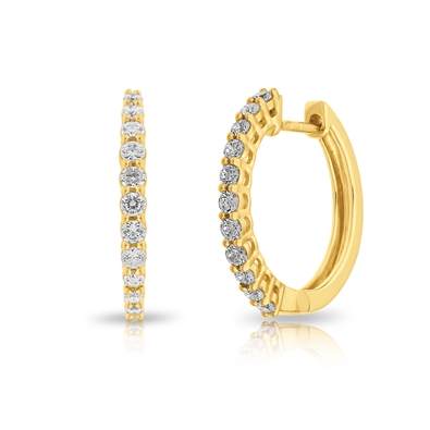 Diamond Hoop Earrings