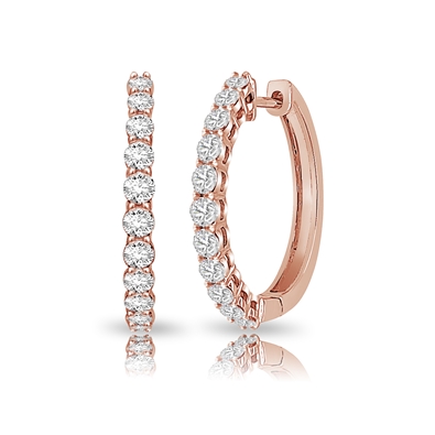 Diamond Hoop Earrings