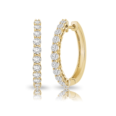 Diamond Hoop Earrings
