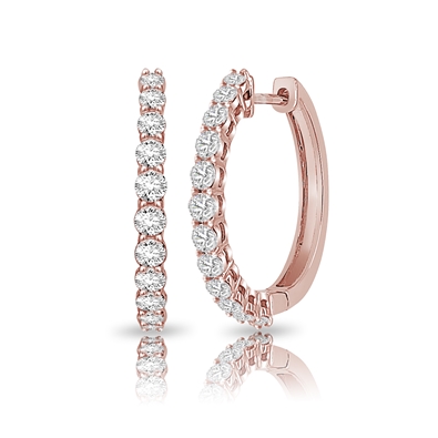 Diamond Hoop Earrings