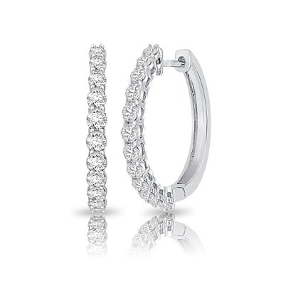 Diamond Hoop Earrings