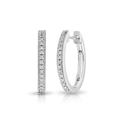 Diamond Hoop Earrings