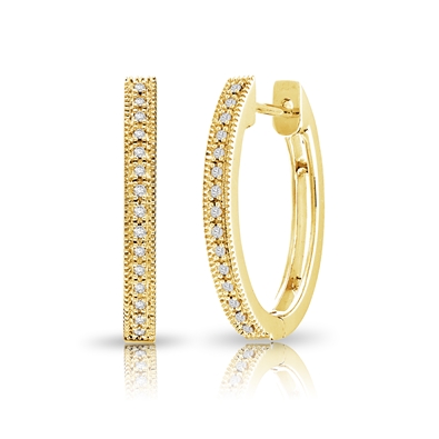 Diamond Hoop Earrings
