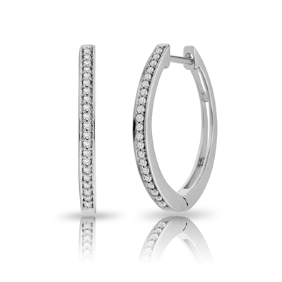 Diamond Hoop Earrings