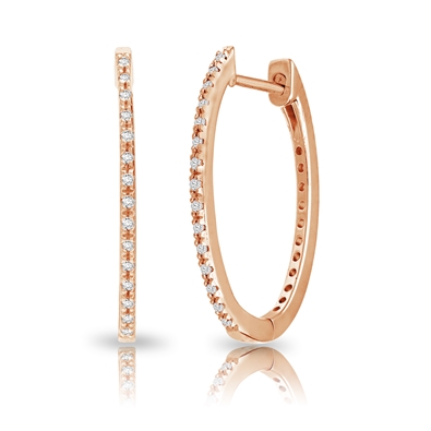 Diamond Hoop Earrings