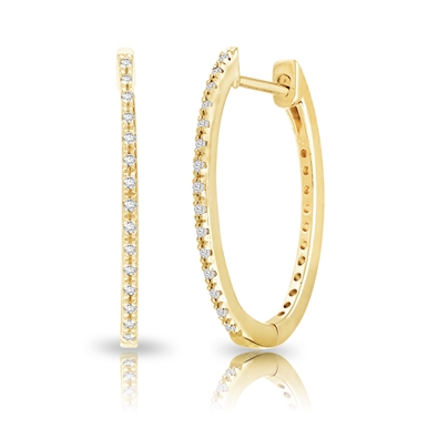 Diamond Hoop Earrings